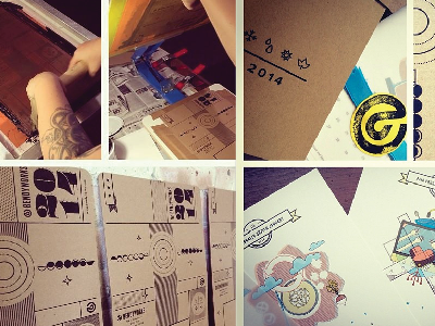 2014 Calendars calendars illustrations promo screen print