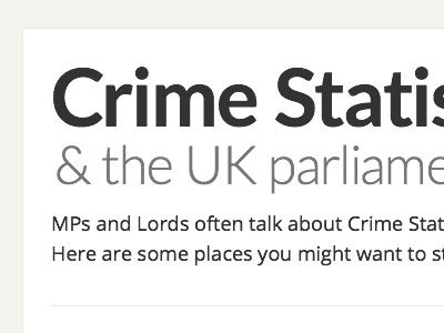 Big crime lato open sans title titling