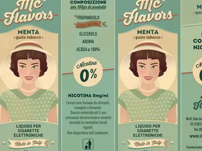 Menta box branding colors design girl illustration logo packaging retro texture vintage woman