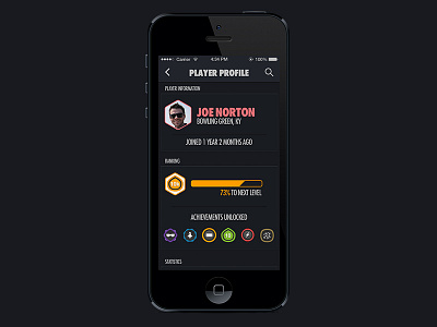 Profile Page app apple design incredipixel ios7 mobile statslete ui ux
