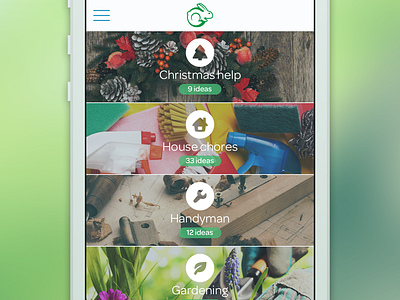 TaskRabbit Consumer StoreFront 7 blur drawer green hamburger ios ios7 iphone list mobile table taskrabbit