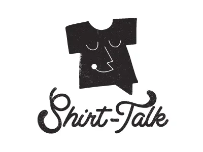 Shirt Talk - logo black blog grunge hand logo project rock shirt vintage web write