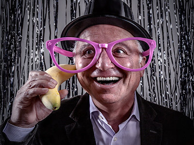 Hello banana big glasses hat photography smile