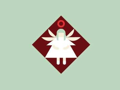 The Advent - 3rd angel christmas fairy icon illustration