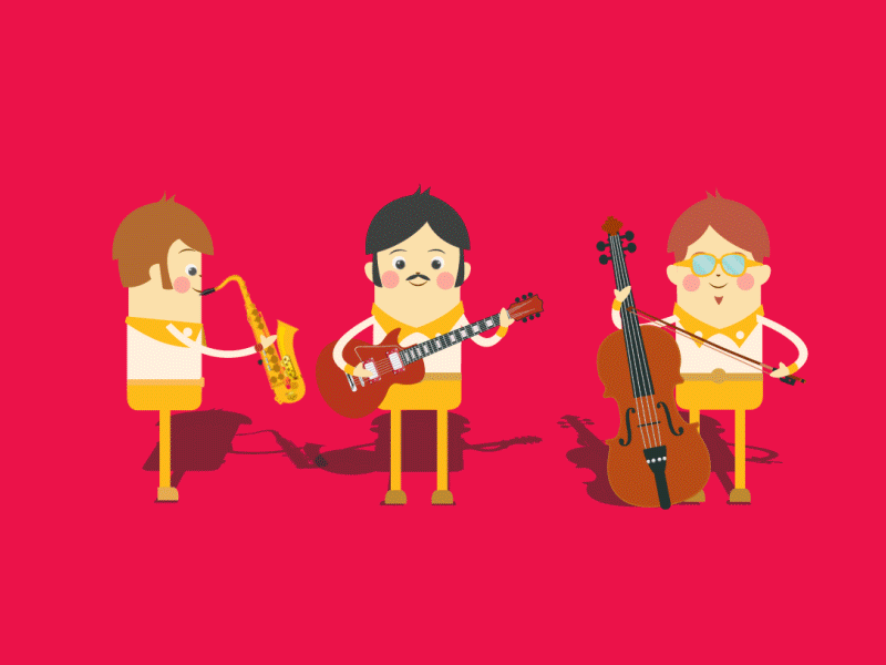 La Banda 2d animation bogota characters colombia dribbble graphic motion rafatoon vector