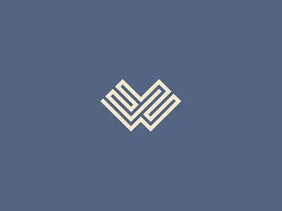 W. art branding concept labyrinth letter lettering line logo mark typo w warhol