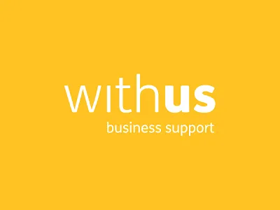 WithUs branding business copy identity logo logotype naming phrase support type