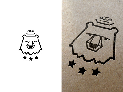 Bear Character bear character constellation crown design dimension illustration lines logo star