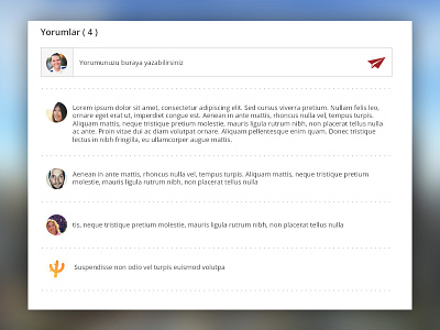 Comments comment design page ui web design write comment yorum yorumlar