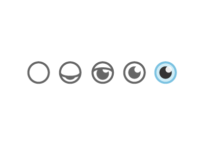 Blinky button eye eyeball icon toggle