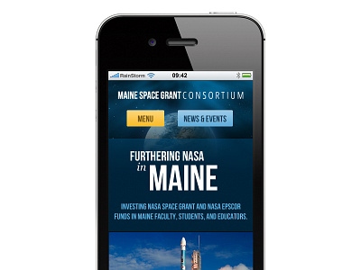 MSGC Responsive interface mobile nasa photoshop responsive science space typography web web design