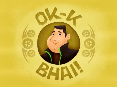 Ok-k Bhai! caricature cartoon character illustration