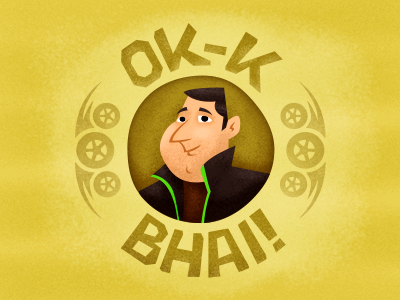 Ok-k Bhai! caricature cartoon character illustration