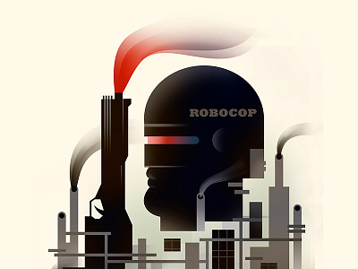 Robocop - WIP film go robo graphic guns guns guns id buy that for a dollar industrial movie poster robocop smoke