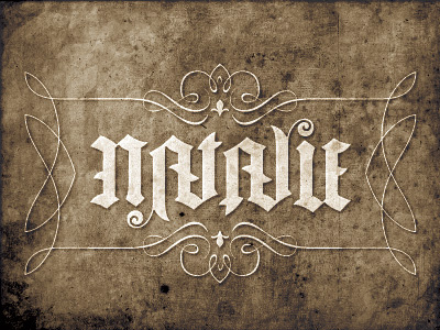 Natalie Ambigram ambigram lettering script typography