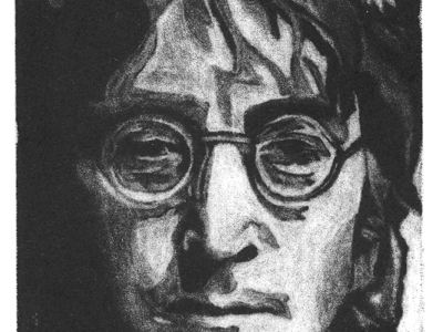 John john lennon maniera nera mezzotint print technique
