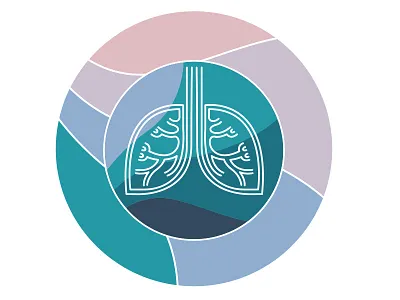 Lungs II circle graphic design illustrator logo lungs vector