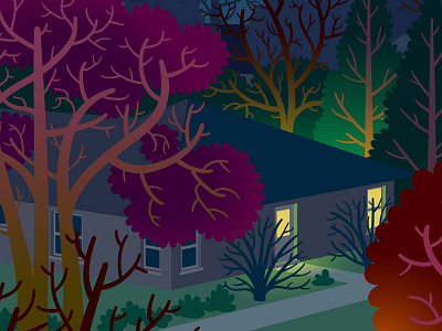 Community House - WIP #7 architecture building illustration light sidewalk trees vector