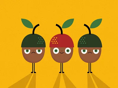 Acorn Soldiers acorn illustration vector