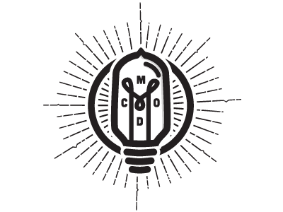 MDCO. light lightbulb logo