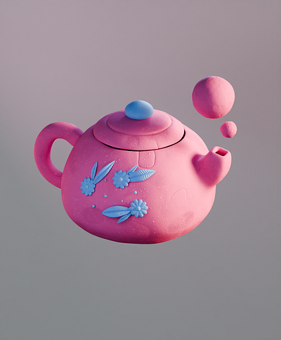 3D Gum Teapot 3d 3dart blender blender3d cycles design illustration motion graphics