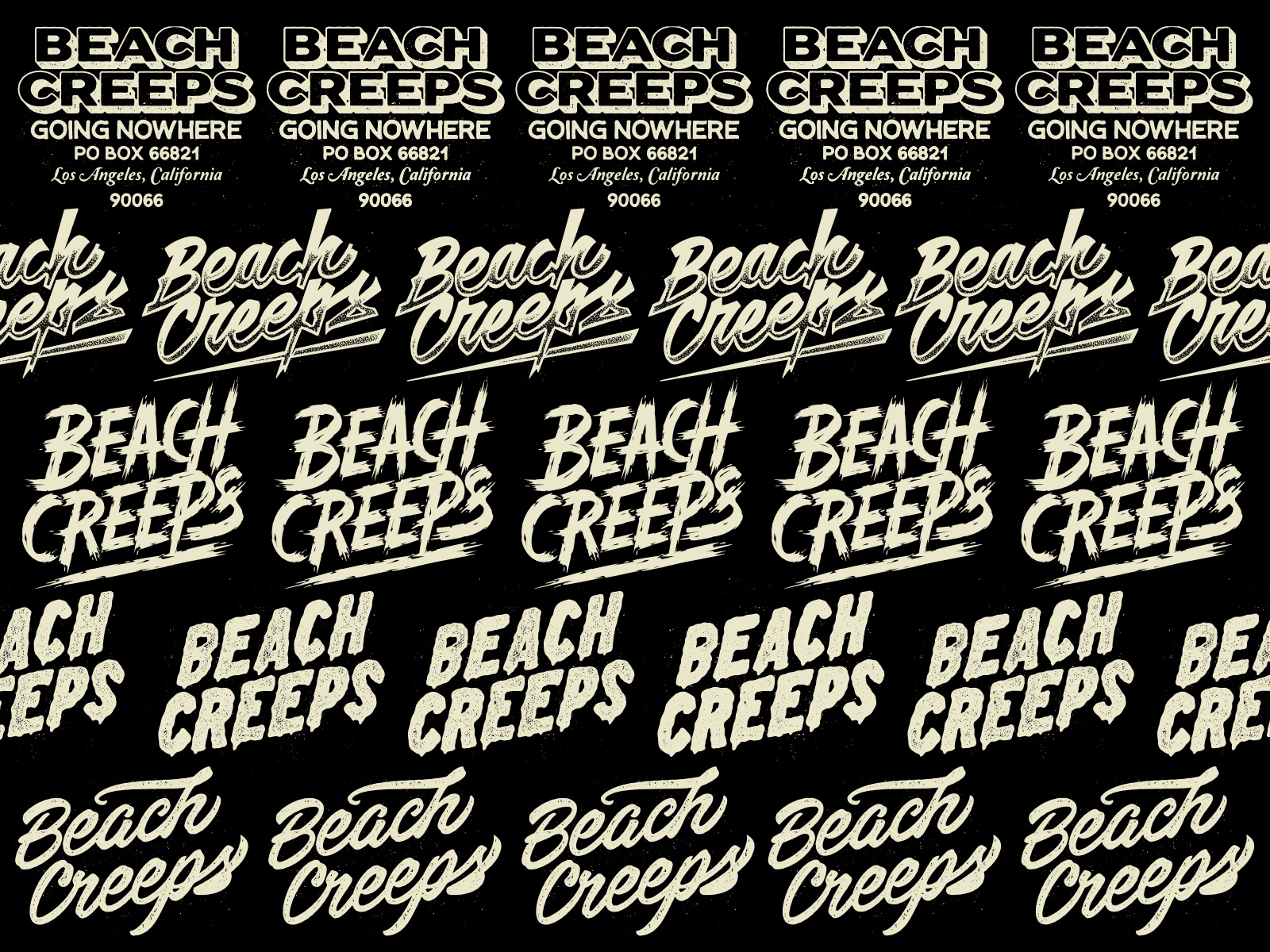Beach Creeps x rasayangsama beach creeps branding creepy creepy font customlettering graphic design hand made handdrawn handlettering lettering logo logotype pattern script lettering tshirt design typography vintagedesign