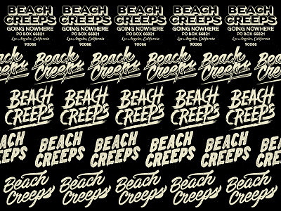 Beach Creeps x rasayangsama beach creeps branding creepy creepy font customlettering graphic design hand made handdrawn handlettering lettering logo logotype pattern script lettering tshirt design typography vintagedesign