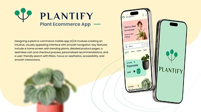 Plant e-commerce mobile app app branding case study e commerce figma graphic design logo mobile app plant ui uiux ux