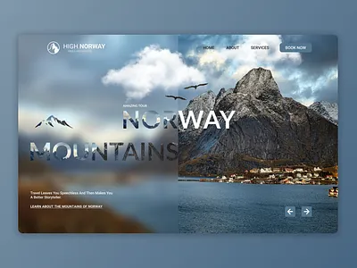 High Norway Travel creative design landing page nature travel ui ux website
