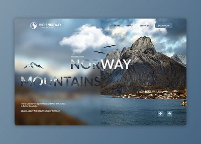 High Norway Travel creative design landing page nature travel ui ux website