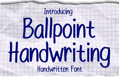 Ballpoint font ballpoint hand lettering