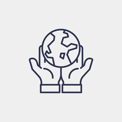 Social Responsibility icon design earth globe graphic design hands icon illustration logo vector