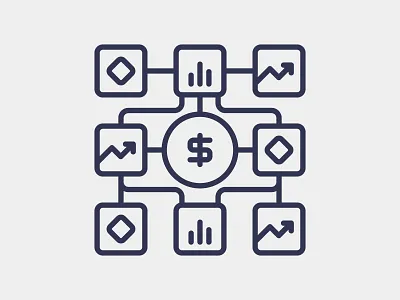 Cash Flow Control icon design diagram finance flowchart graphic design icon illustration logo vector