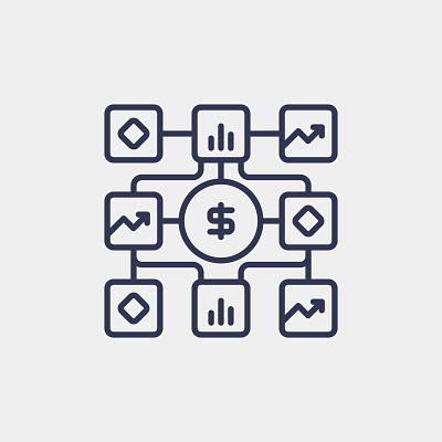 Cash Flow Control icon design diagram finance flowchart graphic design icon illustration logo vector