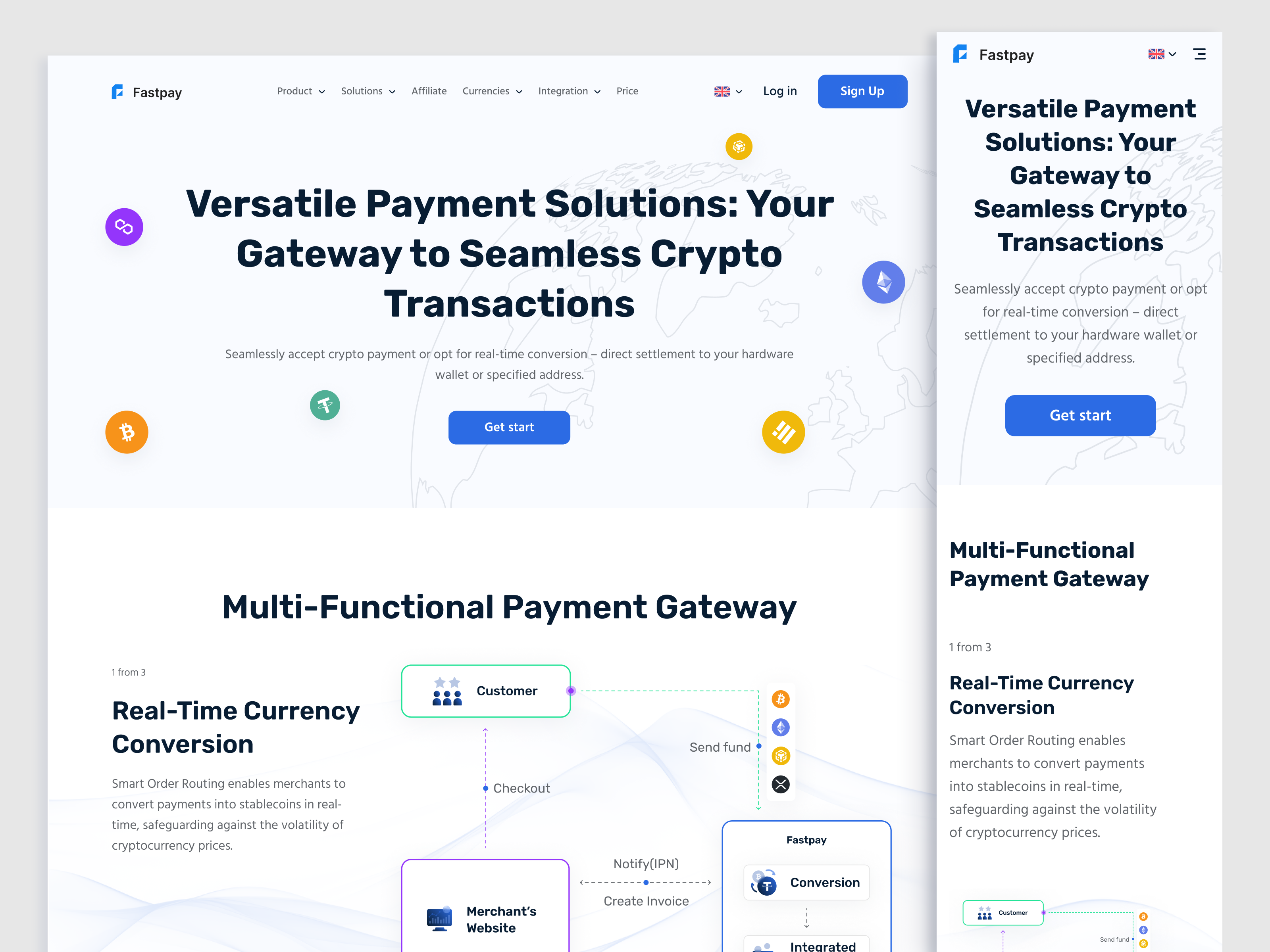 Crypto Currency Payment Gateway Page by kamal Hasan on Dribbble