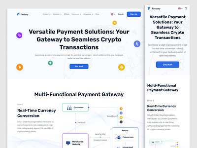 Crypto Currency Payment Gateway Page crypto crypto currency crypto currency dashboard crypto currency landing page crypto currency website crypto website finance finance landing page finance website payment saas saas landing page ui design uiux web design web3