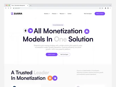 Subscription Management Landing Page billing management finances hero area landing page management system platform recurring payments saas subscription subscription tracking uiux website