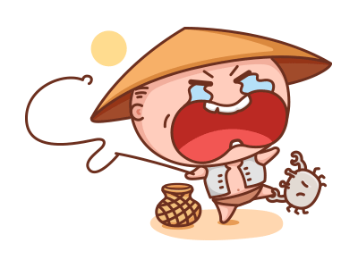 Fisherman and Crab clip crab cry fisherman fishing hat straw