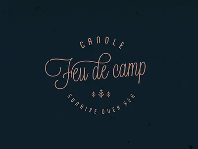 Feu de camp - Candle campfire candle logo