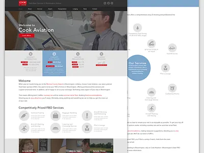 Cook Aviation avenir black blue flat gray icons red