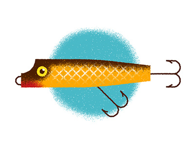 Gone fishin' angling eye fish fishing hook lure rapala sport texture vacation vector water