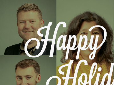 Holiday Newsletter Graphic grid holiday newsletter photography script typography
