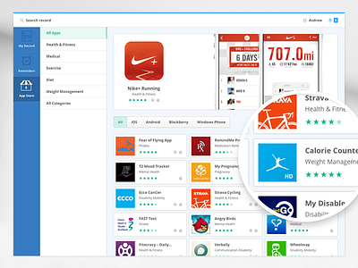 App Store app store apps health interface medical ui