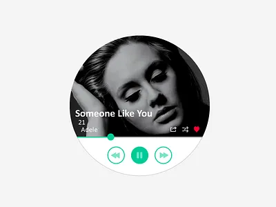 Round Music Player adele design graphic design music music player round ui ui design