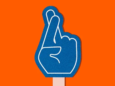 Foam Finger blue fan foam finger football orange sports