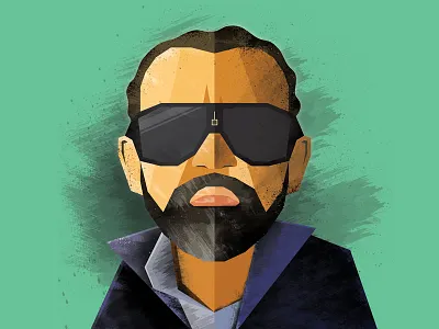 Dad bad ass father illustration