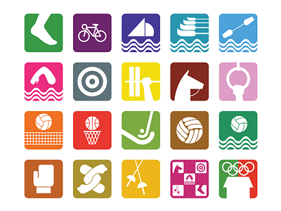 Lance Wyman Mexico '68 Pictograms iconography icons pictograms symbols