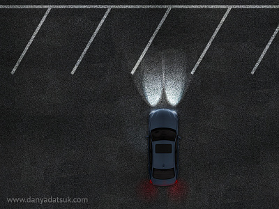 Night parking auto car game level light night parking