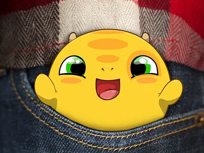 Fugu in your pocket drawing illustration vector