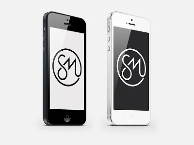 SM iPhone branding ci icon logo mark typography